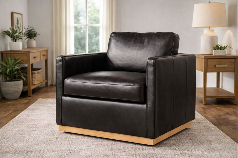 HLHF Club Swivel Accent Chair - Black Accent Chairs, Living Furniture Store Burlington Ontario Near Me 