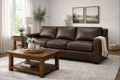 HLHF Nora Leather Sofa Living Furniture Store Burlington Ontario Near Me 
