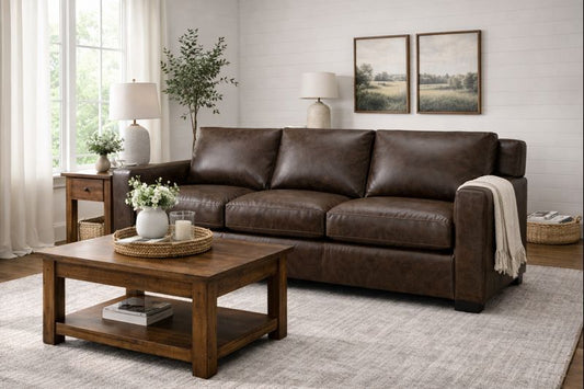 HLHF Nora Leather Sofa Living Furniture Store Burlington Ontario Near Me 