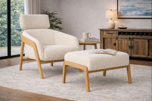 HLHF Bend Fabric Accent Chair & Ottoman Accent Chairs, Living, New Arrivals Furniture Store Burlington Ontario Near Me 