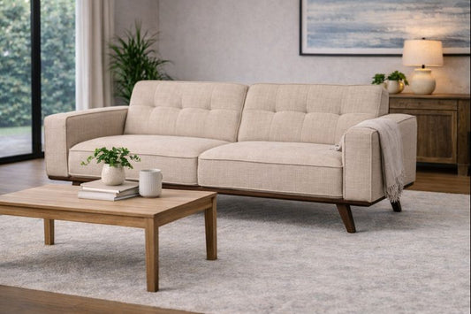 HLHF Tufted Cream Sofa Living Furniture Store Burlington Ontario Near Me 