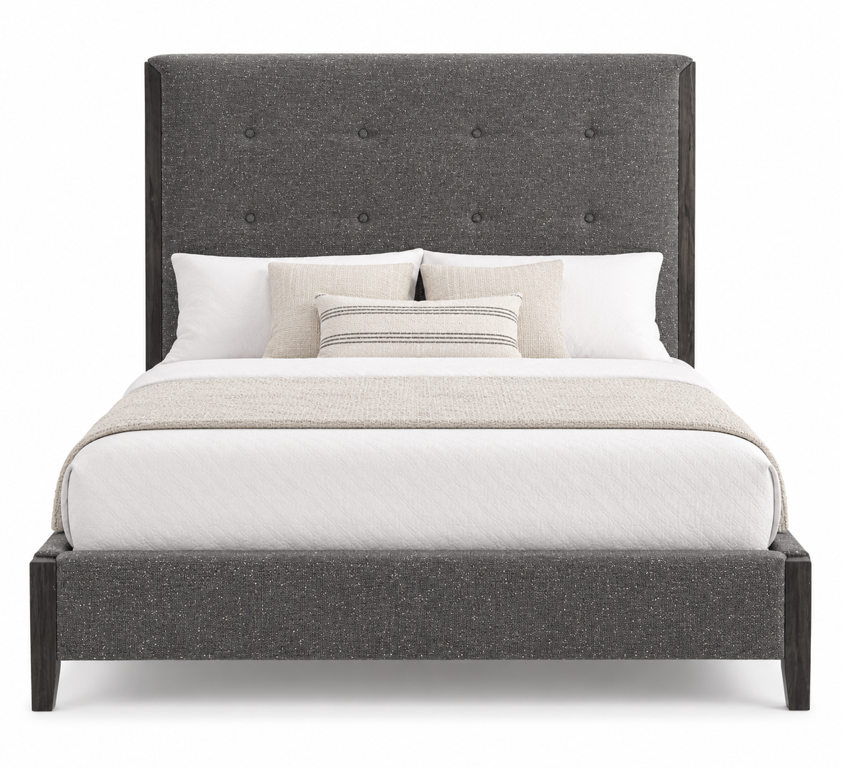 HLHF Charcoal Upholstered Queen Bed Bedroom, Sale Furniture Store Burlington Ontario Near Me 
