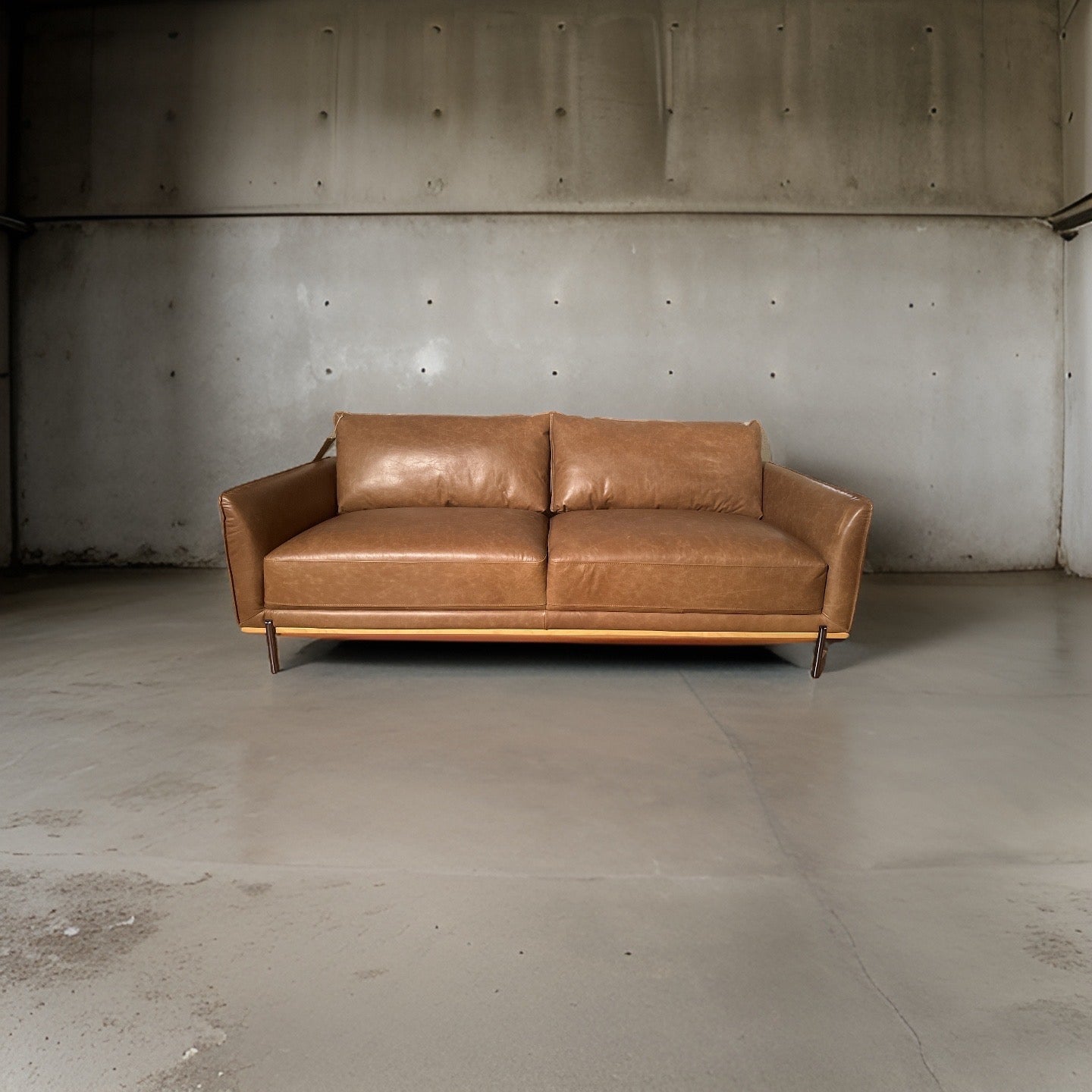 HLHF 5607-3(2A) Leather Sofa - Whiskey Living Furniture Store Burlington Ontario Near Me 