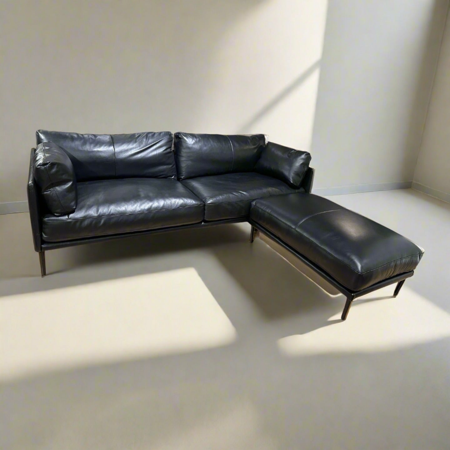 HLHF Novel Sofa and Ottoman - Black Living Furniture Store Burlington Ontario Near Me 