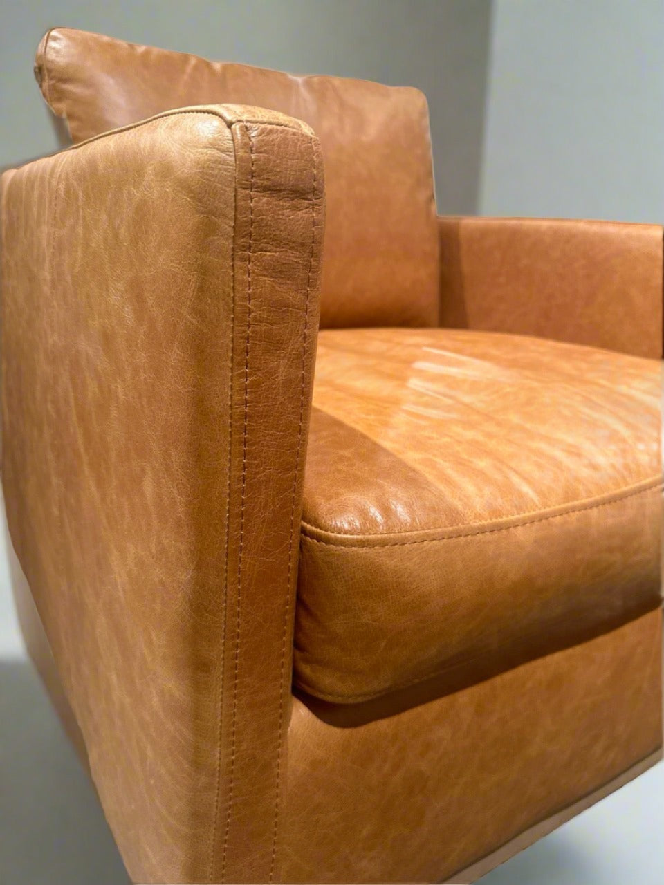 HLHF Club Swivel Accent Chair - Deep Tan Accent Chairs, Living Furniture Store Burlington Ontario Near Me 