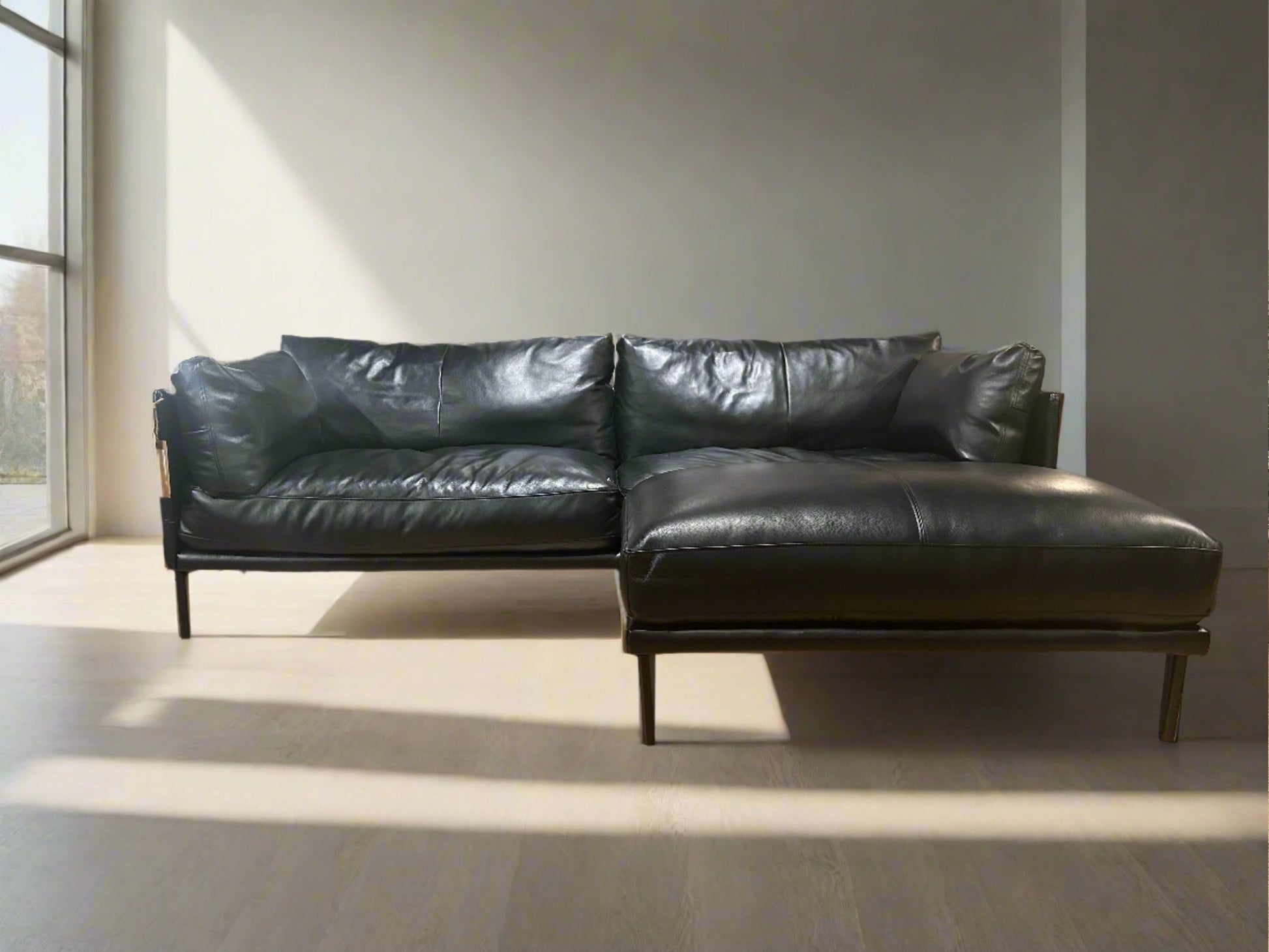 HLHF Novel Sofa and Ottoman - Black Living Furniture Store Burlington Ontario Near Me 