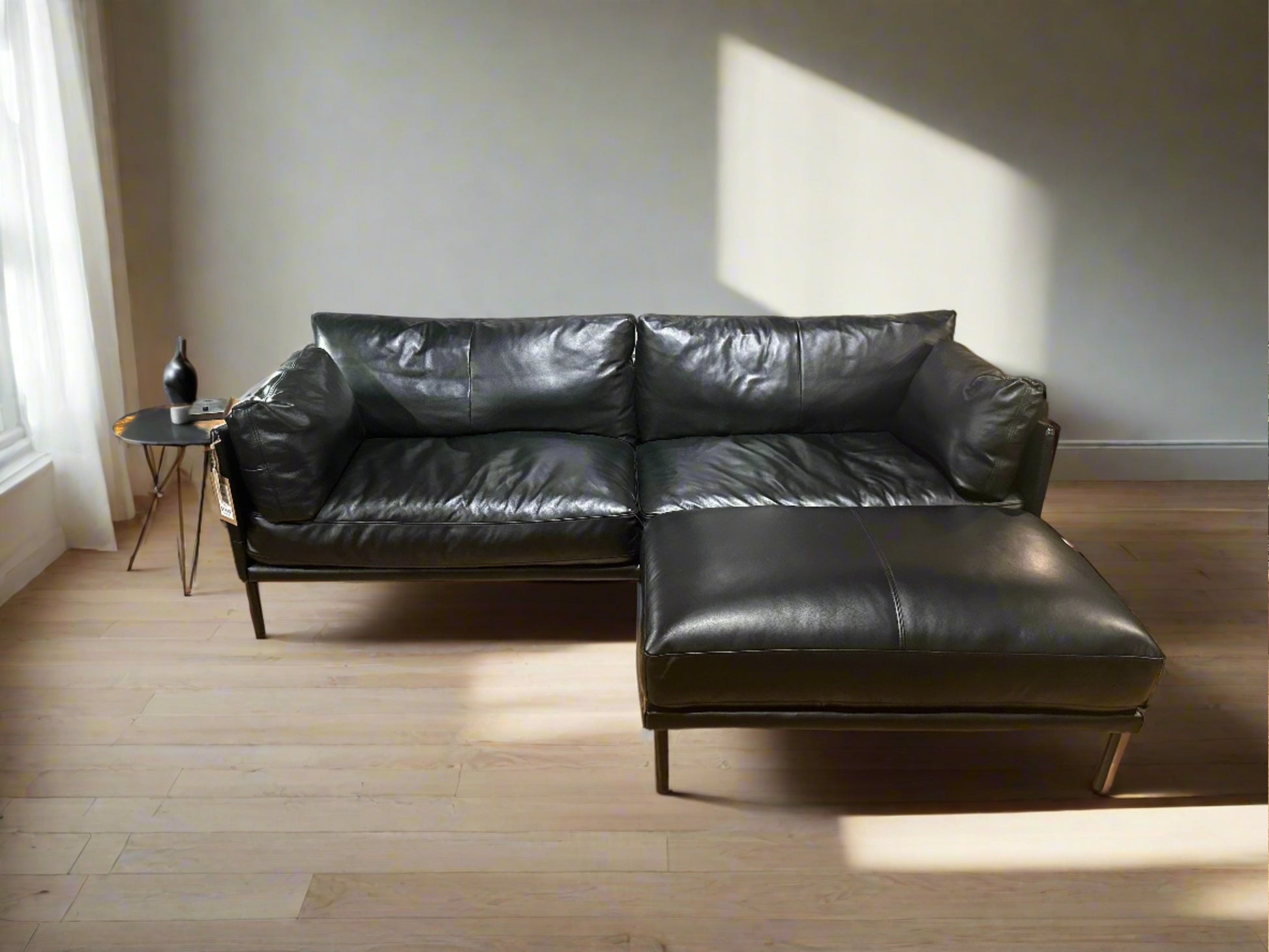 HLHF Novel Sofa and Ottoman - Black Living Furniture Store Burlington Ontario Near Me 