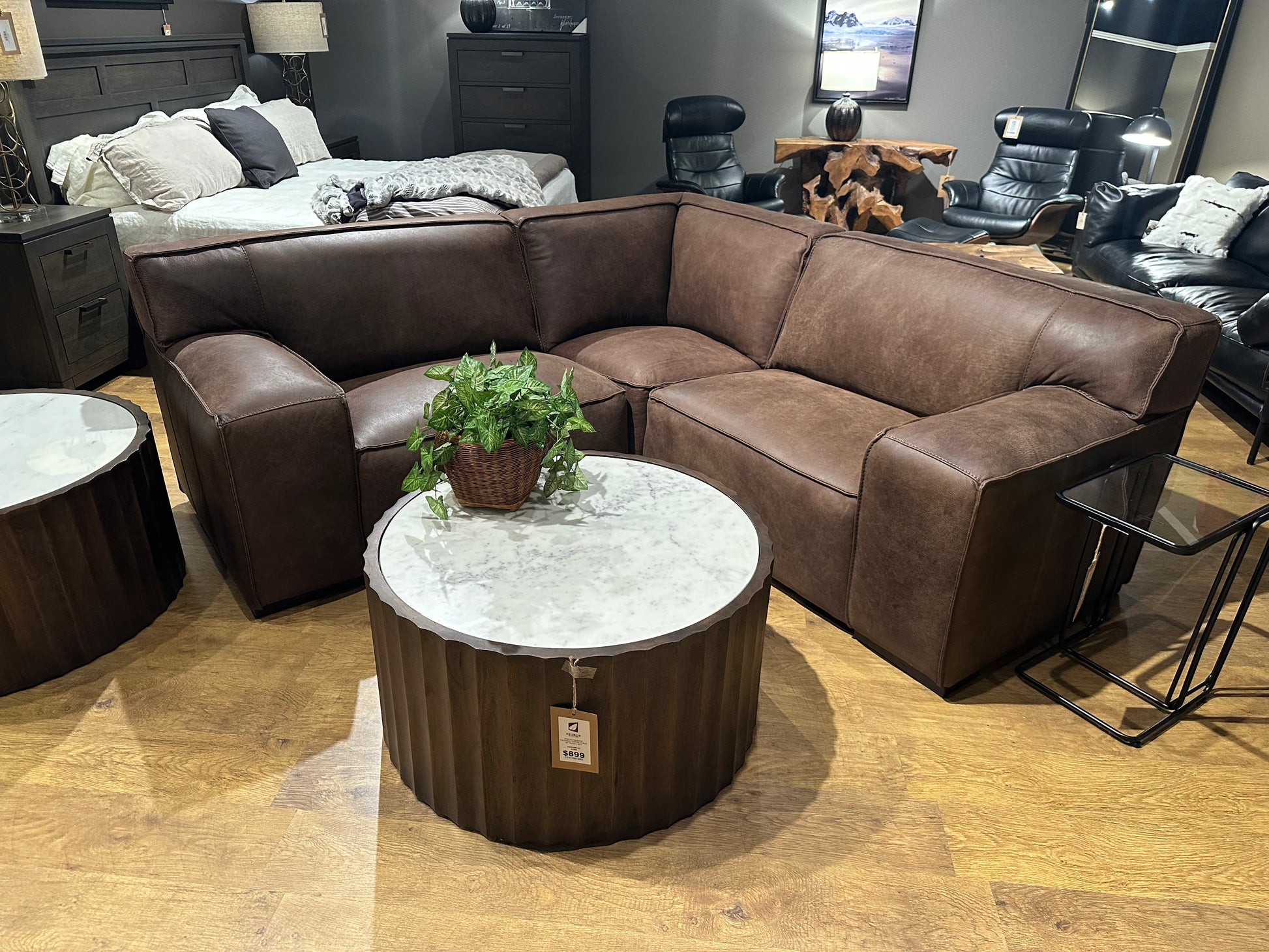 HLHF Stallone Leather Sectional Living Furniture Store Burlington Ontario Near Me 