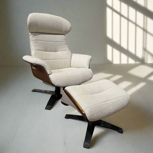 HLHF Arch Lounge Accent Chair & Ottoman - Cream Accent Chairs Furniture Store Burlington Ontario Near Me 