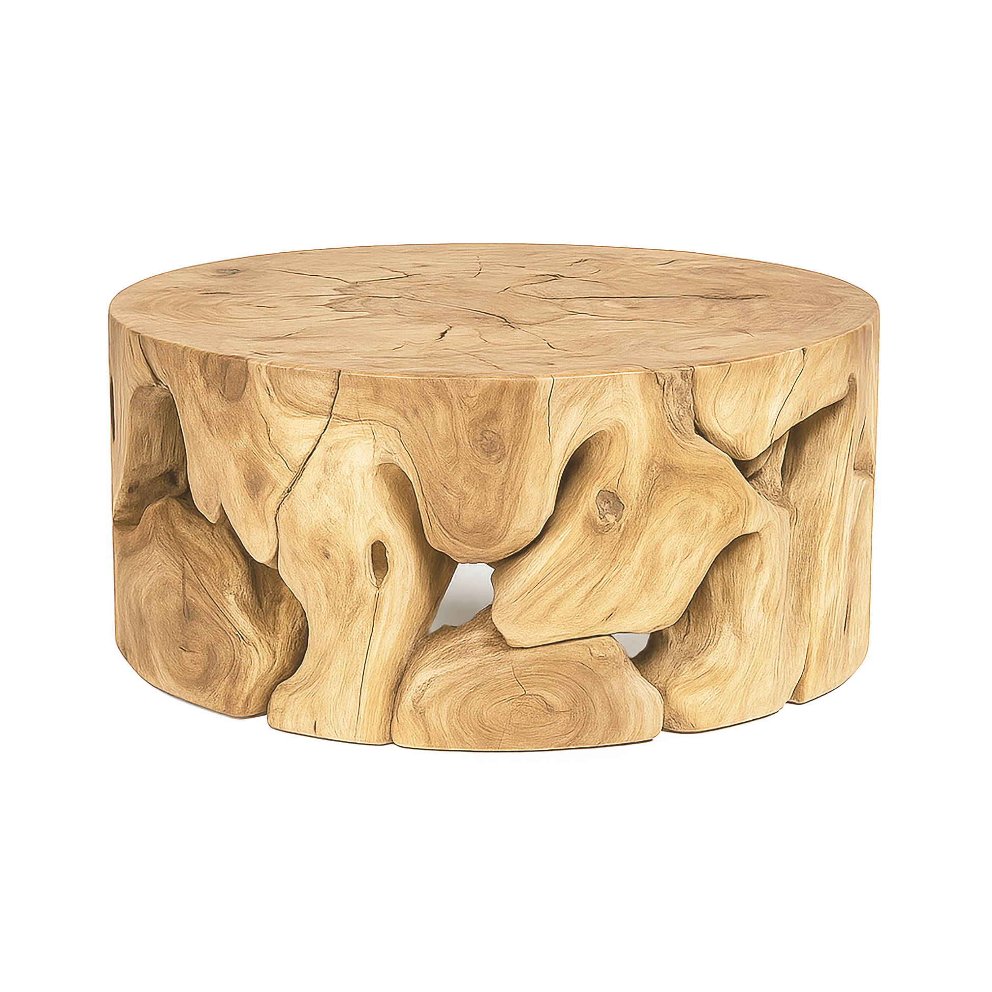 HLHF Bleached Natura Flow Round Coffee Table x Grey Home Grey Home, Living, New Arrivals, Occasional Furniture Store Burlington Ontario Near Me 