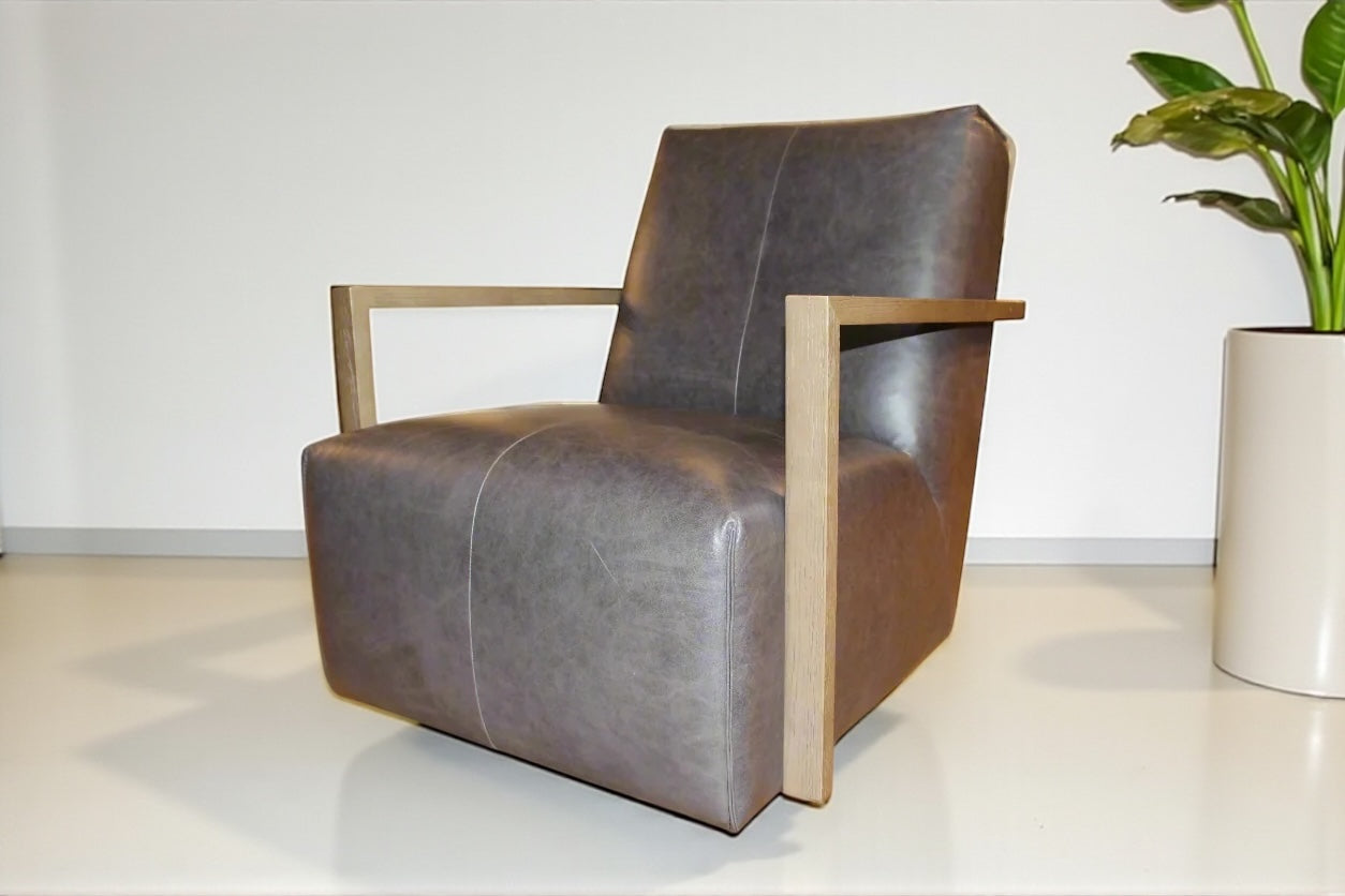 HLHF Detour Leather Glider Accent Chair - 4 Leather Options Accent Chairs Furniture Store Burlington Ontario Near Me 