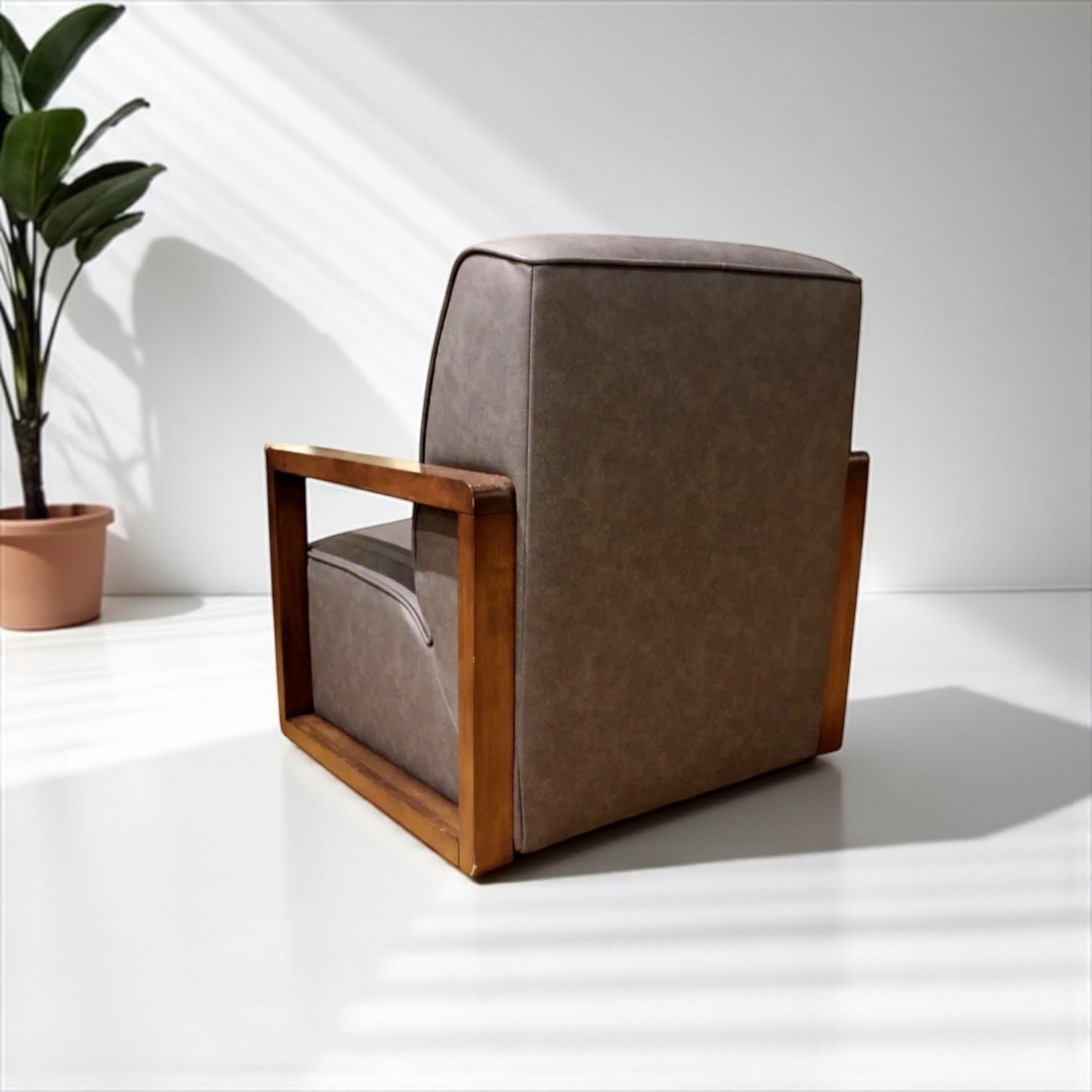 HLHF Turner Coated Fabric Swivel Chair - Charcoal Accent Chairs, Living Furniture Store Burlington Ontario Near Me 