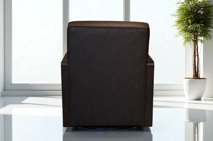 HLHF A997 Turner Coated Fabric Swivel Chair - Brown Accent Chairs, Living Furniture Store Burlington Ontario Near Me 