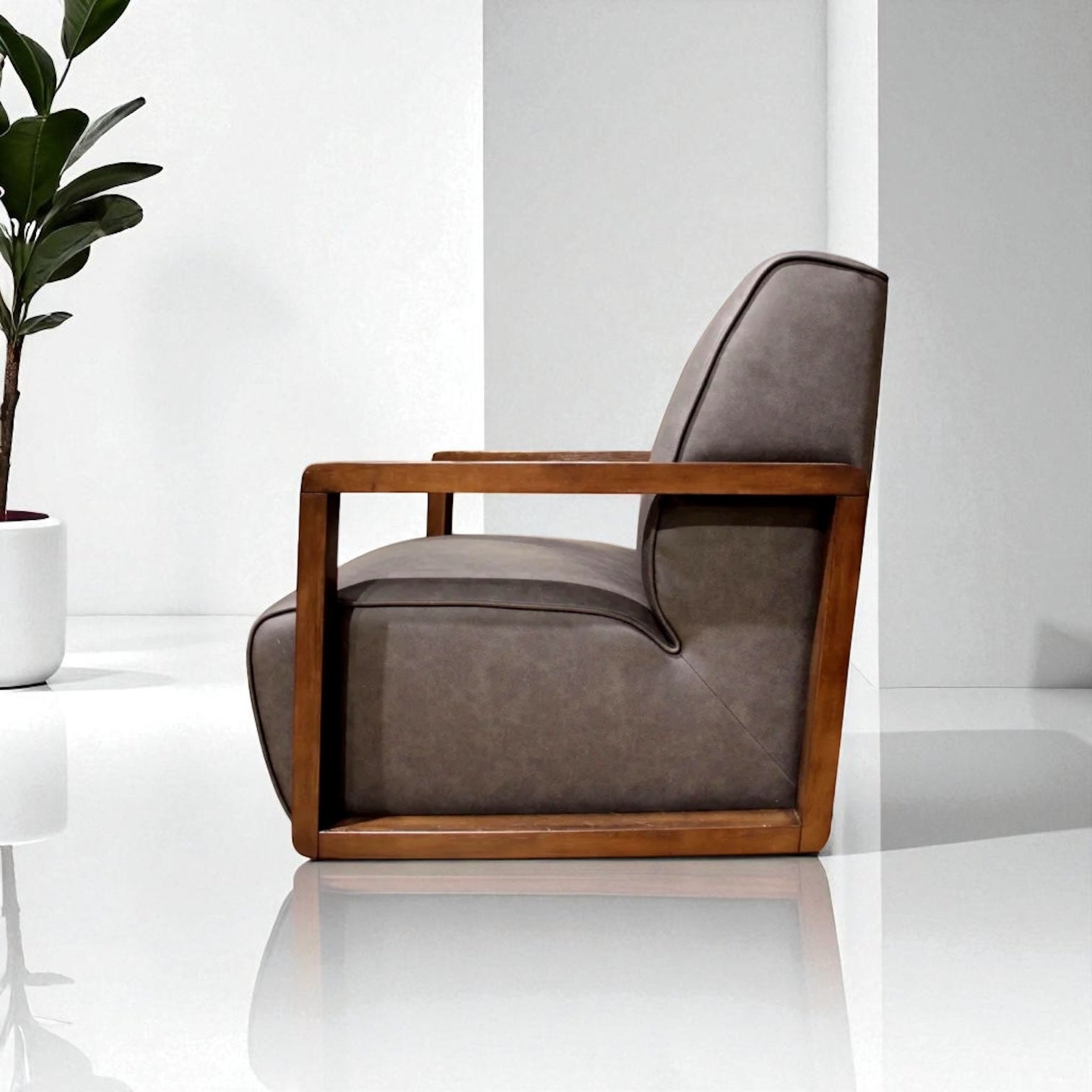 HLHF Turner Coated Fabric Swivel Chair - Charcoal Accent Chairs, Living Furniture Store Burlington Ontario Near Me 