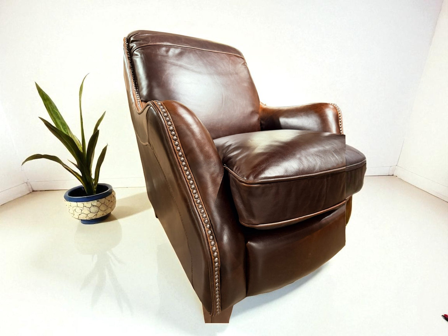 HLHF Sandcherry Leather Chair Accent Chairs, Living, Sale Furniture Store Burlington Ontario Near Me 