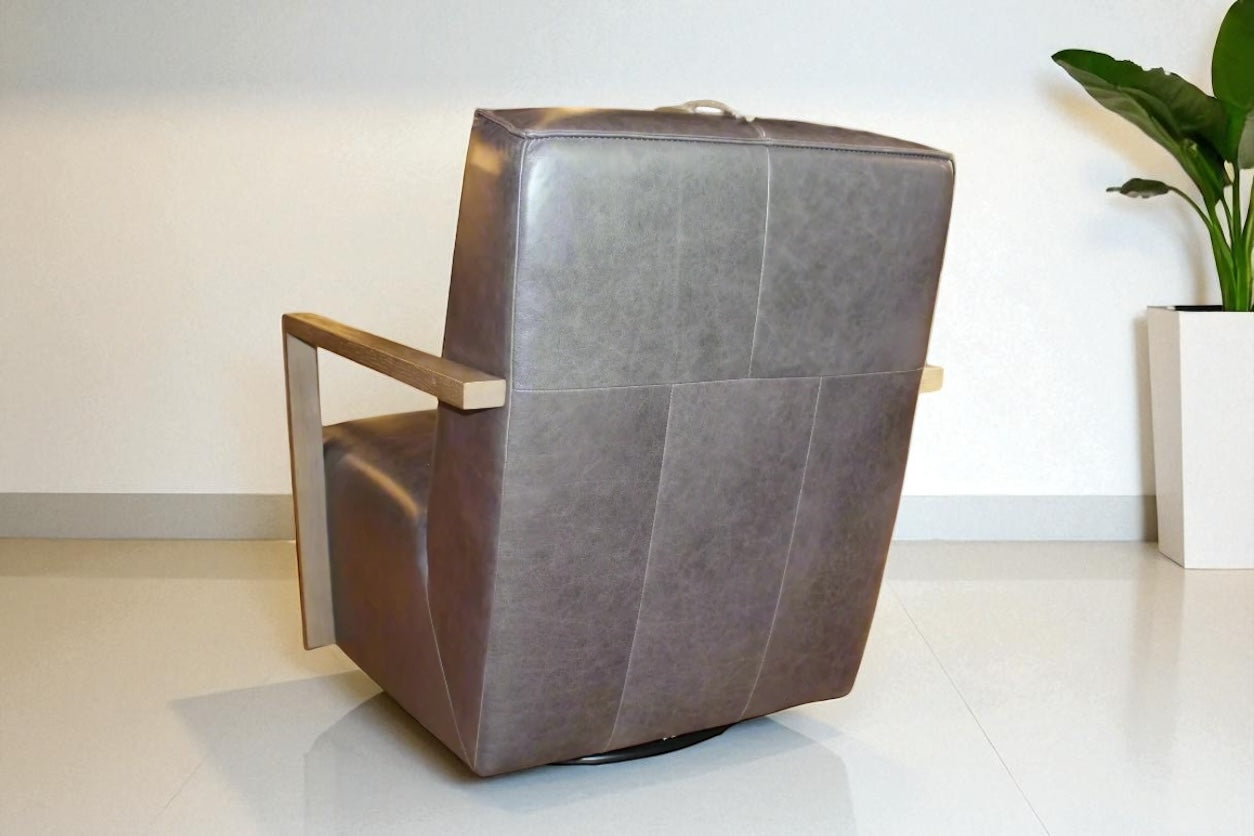 HLHF Detour Leather Glider Accent Chair - 4 Leather Options Accent Chairs Furniture Store Burlington Ontario Near Me 