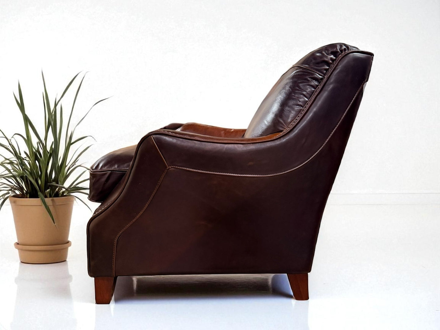 HLHF Sandcherry Leather Chair Accent Chairs, Living, Sale Furniture Store Burlington Ontario Near Me 