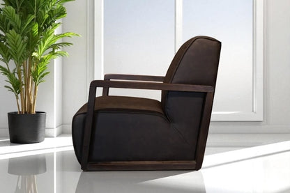 HLHF A997 Turner Coated Fabric Swivel Chair - Brown Accent Chairs, Living Furniture Store Burlington Ontario Near Me 