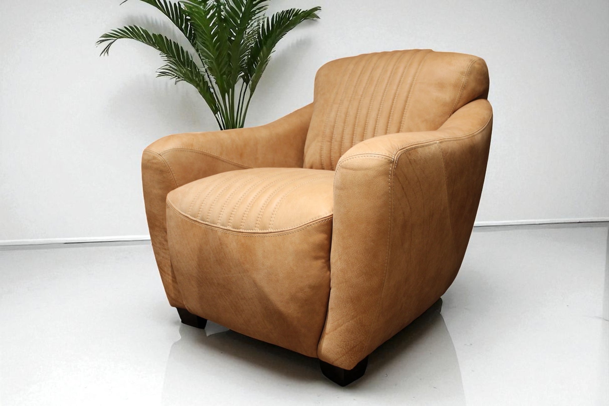 HLHF J365 Cigar Leather Club Chair Accent Chairs, Living Furniture Store Burlington Ontario Near Me 
