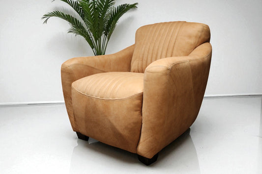 HLHF J365 Cigar Leather Club Chair Accent Chairs, Living Furniture Store Burlington Ontario Near Me 