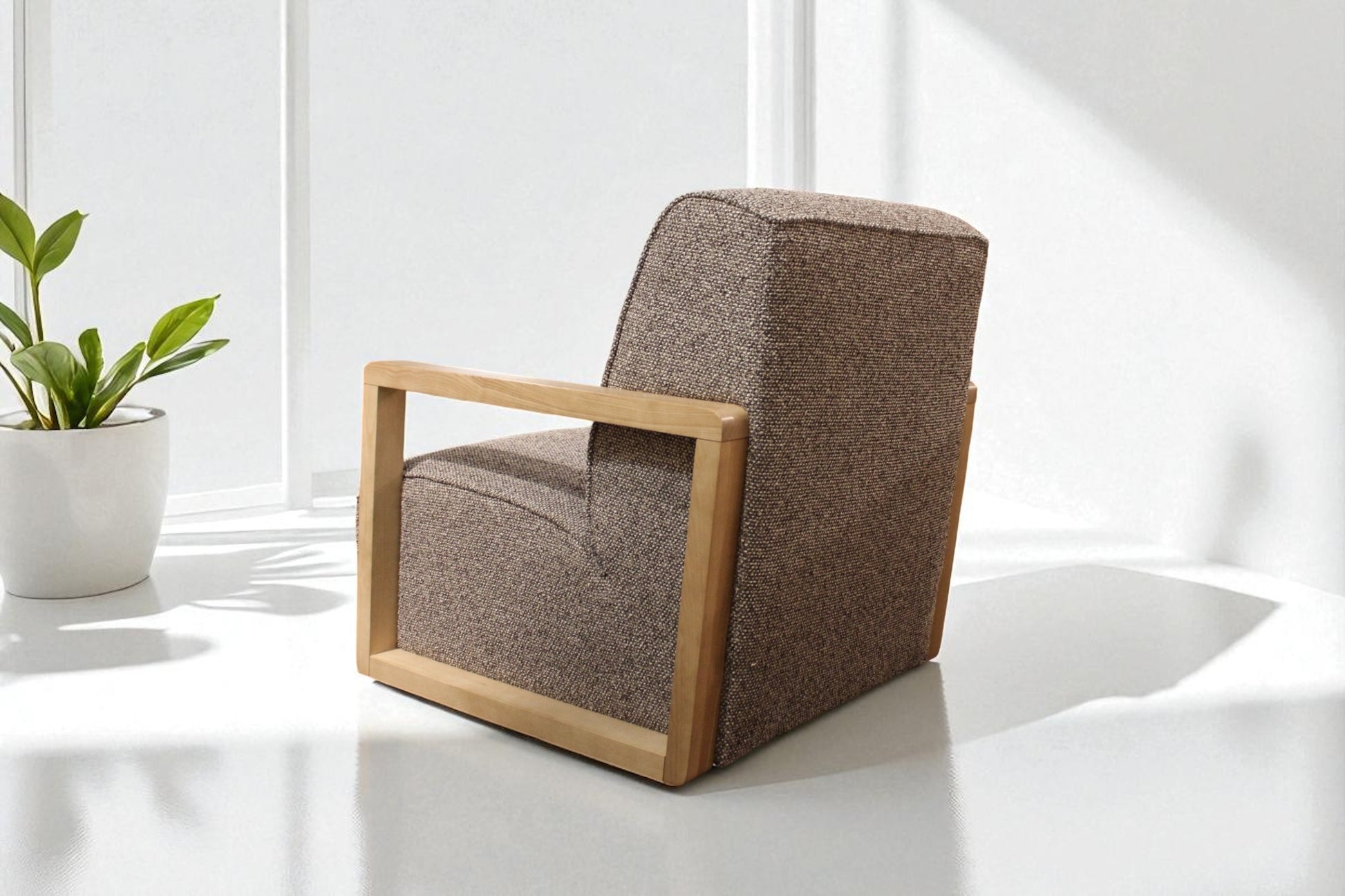HLHF Turner Fabric Swivel Chair Accent Chairs, Living Furniture Store Burlington Ontario Near Me 