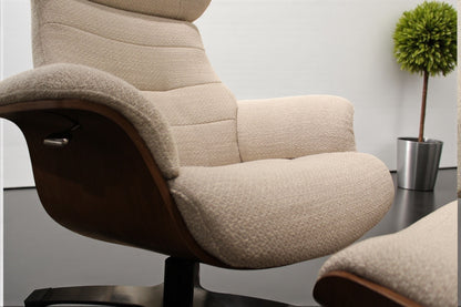HLHF A928 Arch Lounge Accent Chair & Ottoman - Cream Accent Chairs Furniture Store Burlington Ontario Near Me 