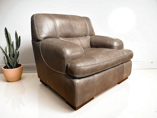 HLHF Fieri Smoke Leather Chair Accent Chairs, Living, Sale Furniture Store Burlington Ontario Near Me 