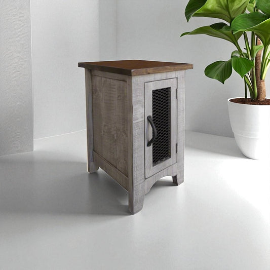 HLHF Pueblo Grey Chairside Table Living, Occasional Furniture Store Burlington Ontario Near Me 