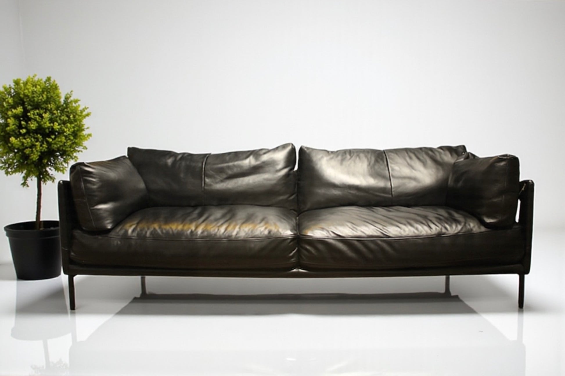 HLHF Novel Sofa and Ottoman - Black Living Furniture Store Burlington Ontario Near Me 