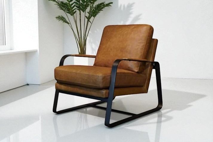 Tan Leather Leather Accent Chairs On Sale Buy Vintaged Faux