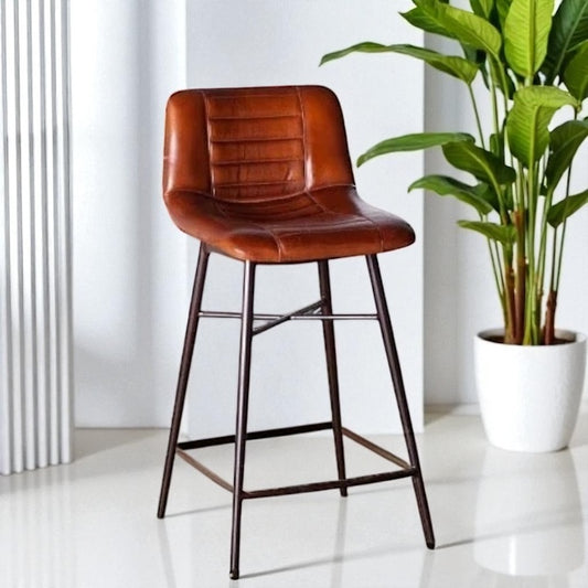 HLHF Wellington Leather Stool Stools, Stools & Bars Furniture Store Burlington Ontario Near Me 