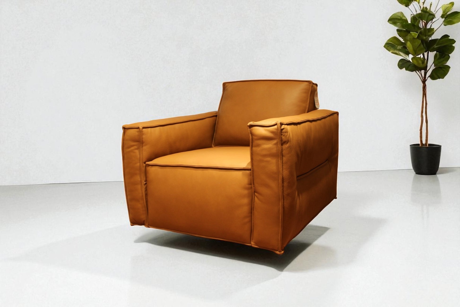 HLHF W1372 Leather Swivel Chair - 3 Colours Accent Chairs, Living Furniture Store Burlington Ontario Near Me 