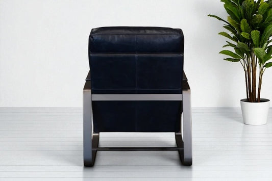 HLHF A1061 Tinny Leather Accent Chair - Charcoal Accent Chairs, Living Furniture Store Burlington Ontario Near Me 