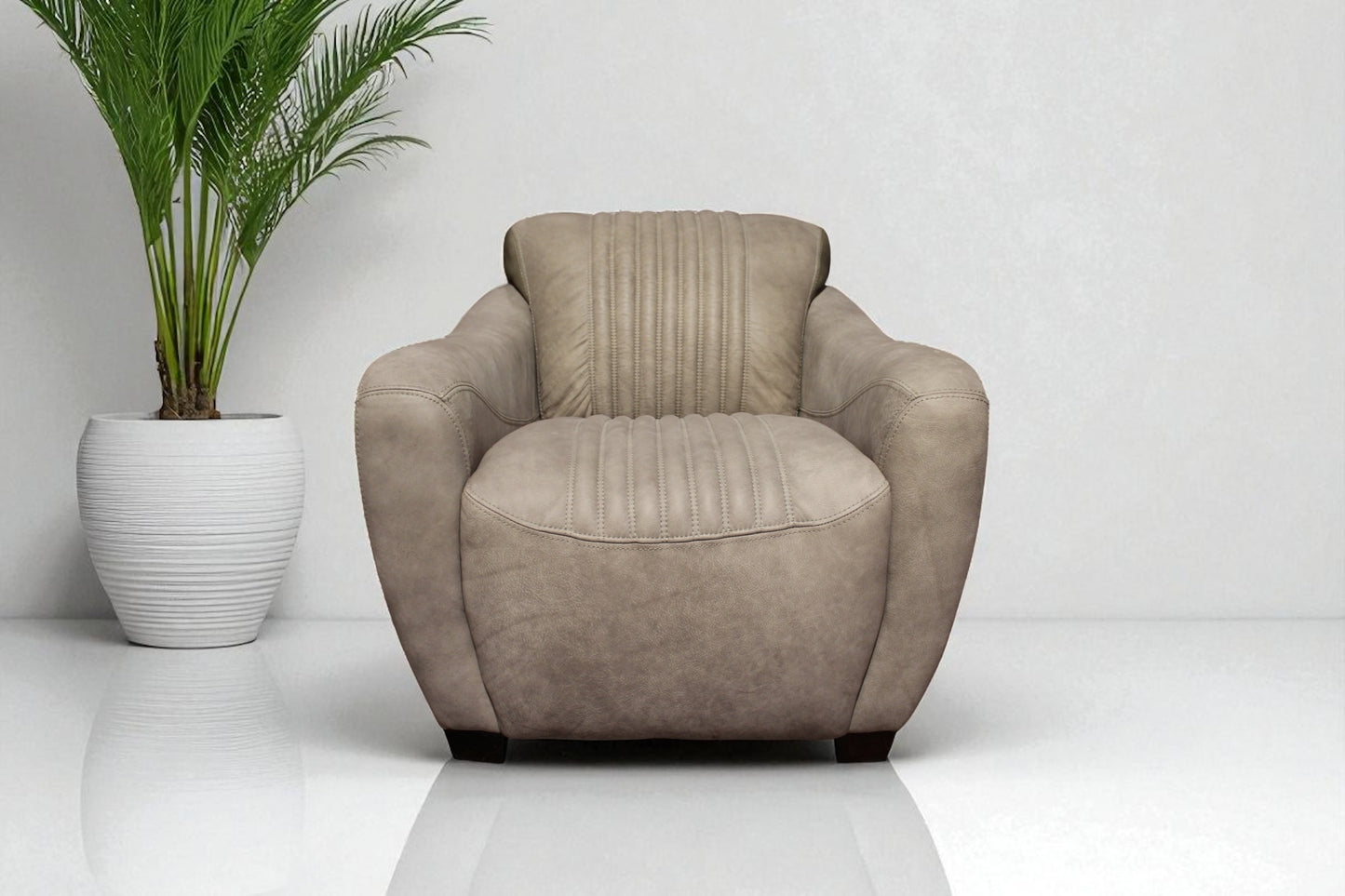 HLHF J365 Cigar Leather Club Chair Accent Chairs, Living Furniture Store Burlington Ontario Near Me 