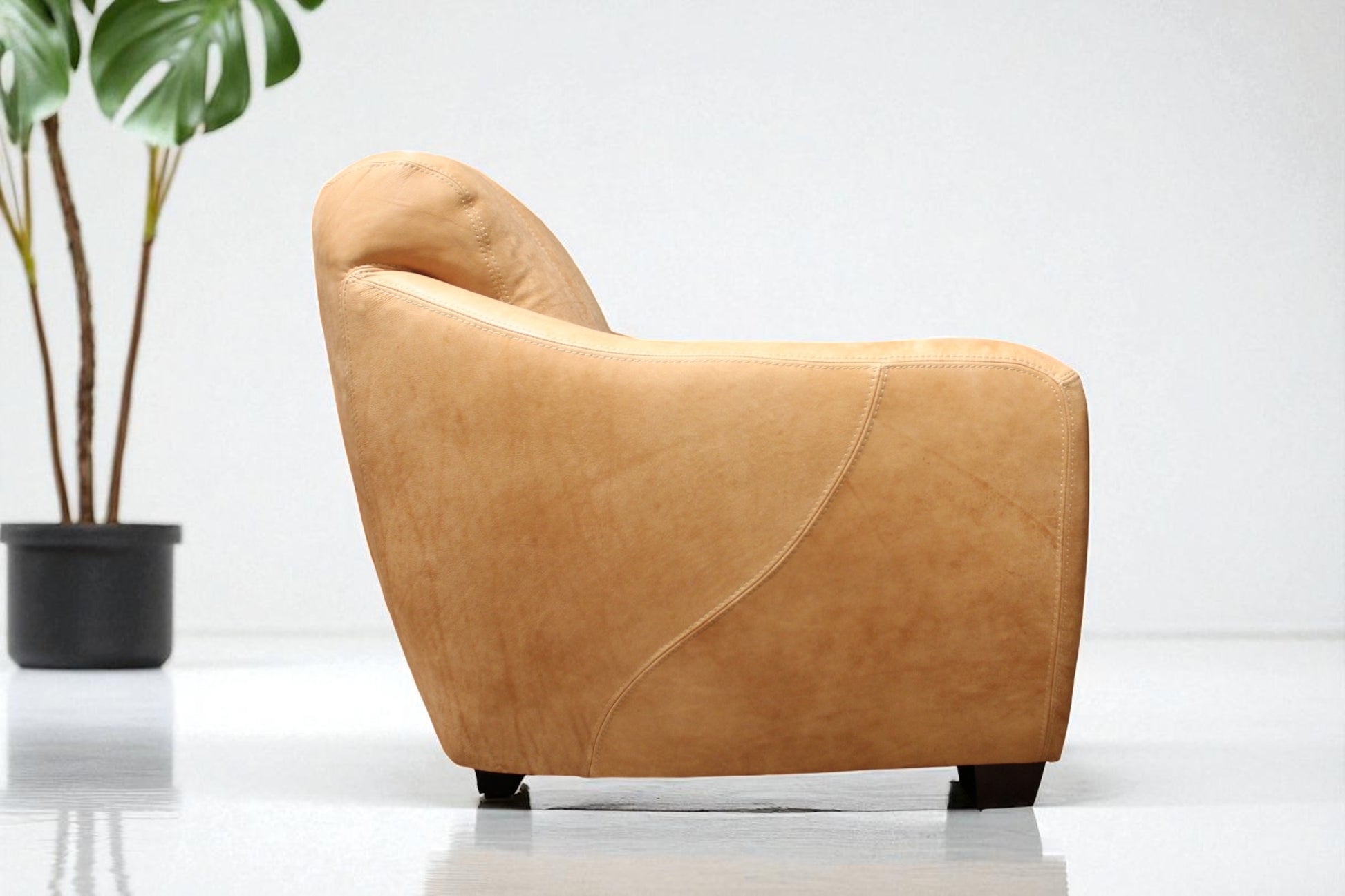 HLHF J365 Cigar Leather Club Chair Accent Chairs, Living Furniture Store Burlington Ontario Near Me 