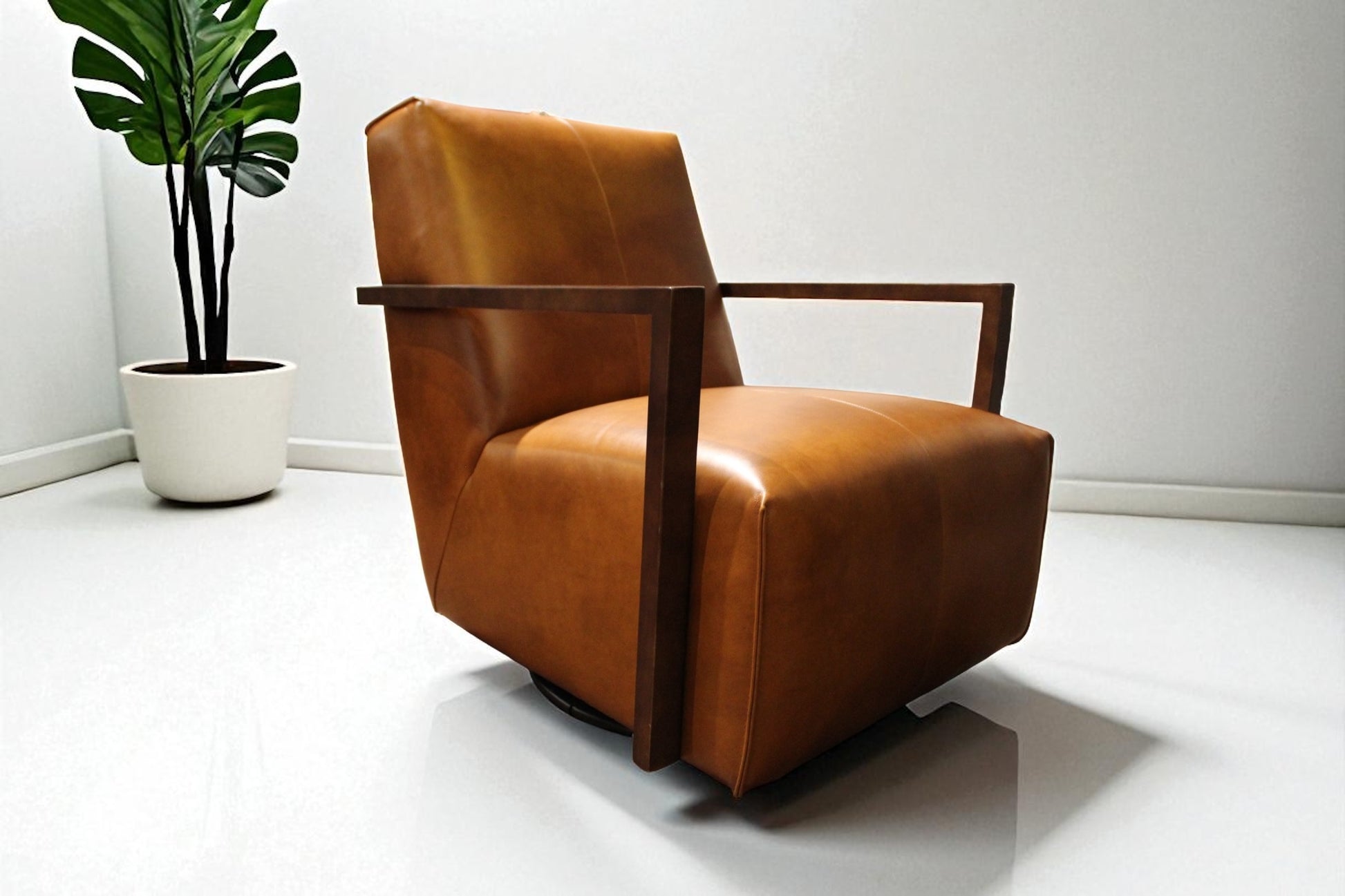 HLHF Detour Leather Glider Accent Chair - 4 Leather Options Accent Chairs Furniture Store Burlington Ontario Near Me 