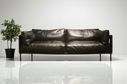 HLHF Novel Sofa and Ottoman - Black Living Furniture Store Burlington Ontario Near Me 