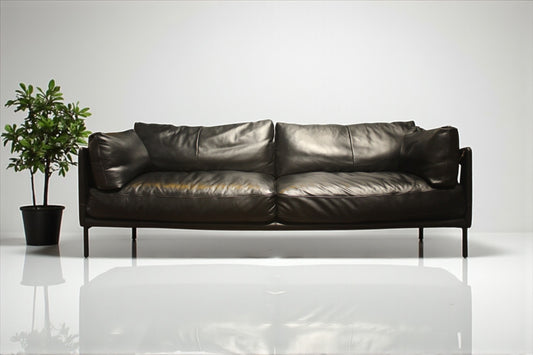 HLHF Novel Sofa and Ottoman - Black Living Furniture Store Burlington Ontario Near Me 
