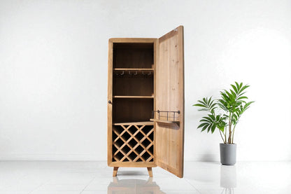 HLHF Bleached Old Pine Wine Cabinet New Arrivals, Occasional, Stools & Bars Furniture Store Burlington Ontario Near Me 