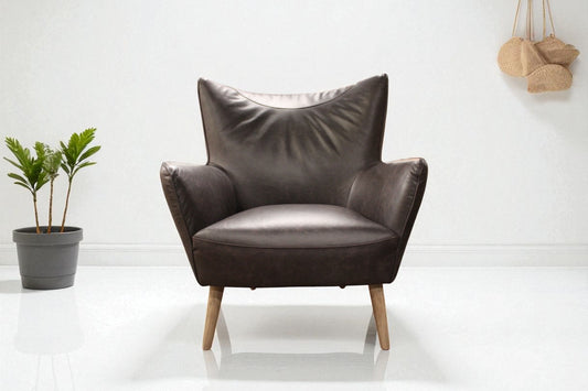 HLHF A996 Orb Leather Accent Chair - 3 Colours Accent Chairs, Living Furniture Store Burlington Ontario Near Me 