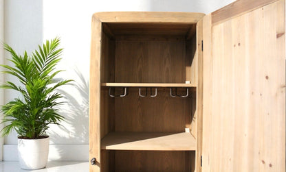 HLHF Bleached Old Pine Wine Cabinet New Arrivals, Occasional, Stools & Bars Furniture Store Burlington Ontario Near Me 