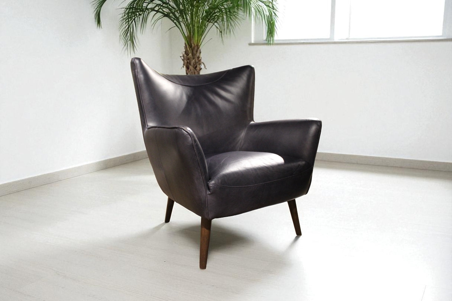 HLHF A996 Orb Leather Accent Chair - 3 Colours Accent Chairs, Living Furniture Store Burlington Ontario Near Me 