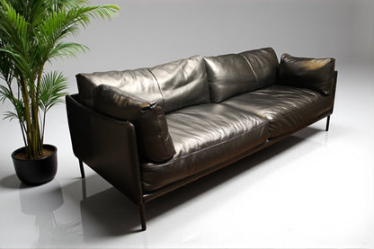 HLHF Novel Sofa and Ottoman - Black Living Furniture Store Burlington Ontario Near Me 