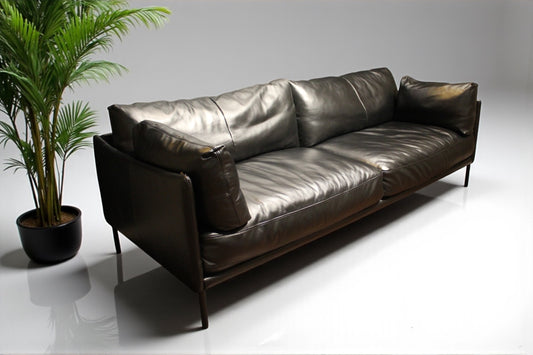 HLHF Novel Sofa and Ottoman - Black Living Furniture Store Burlington Ontario Near Me 