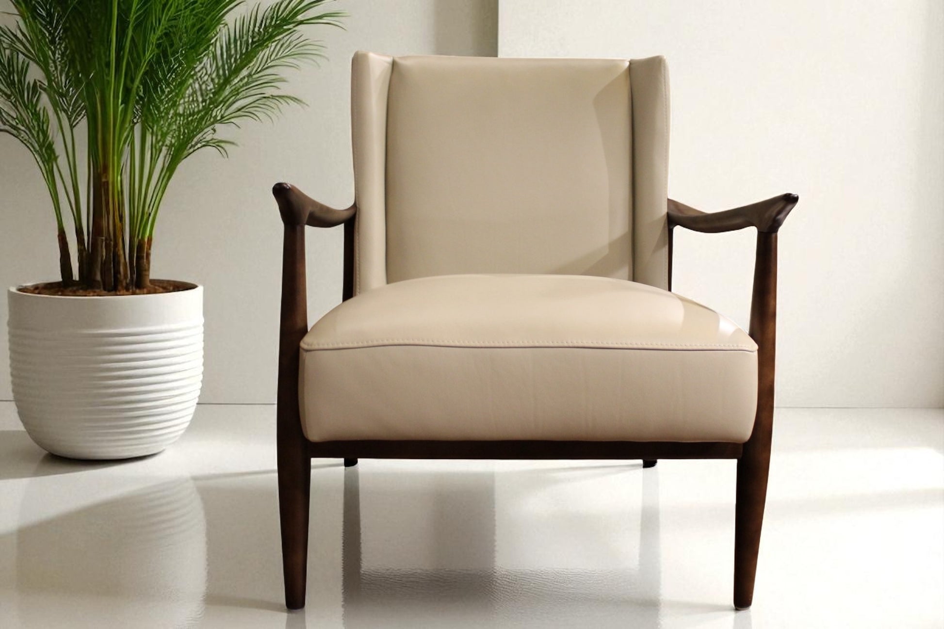 HLHF Eggshell Leather Accent Chair Accent Chairs Furniture Store Burlington Ontario Near Me 
