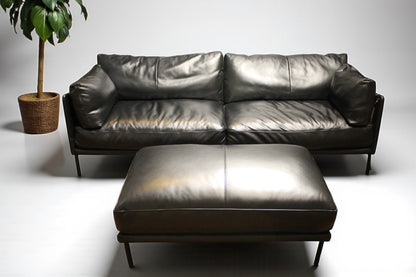 HLHF Novel Sofa and Ottoman - Black Living Furniture Store Burlington Ontario Near Me 