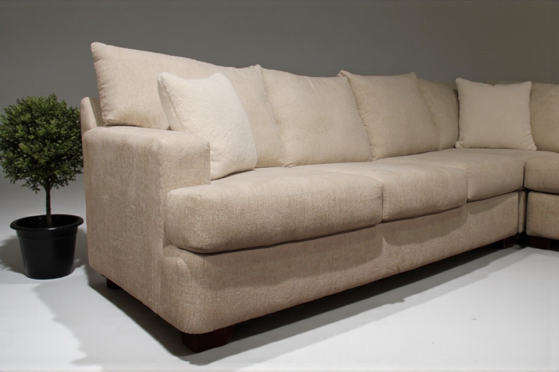 HLHF Kinston Fabric Sectional - Artesia Opal Living Furniture Store Burlington Ontario Near Me 