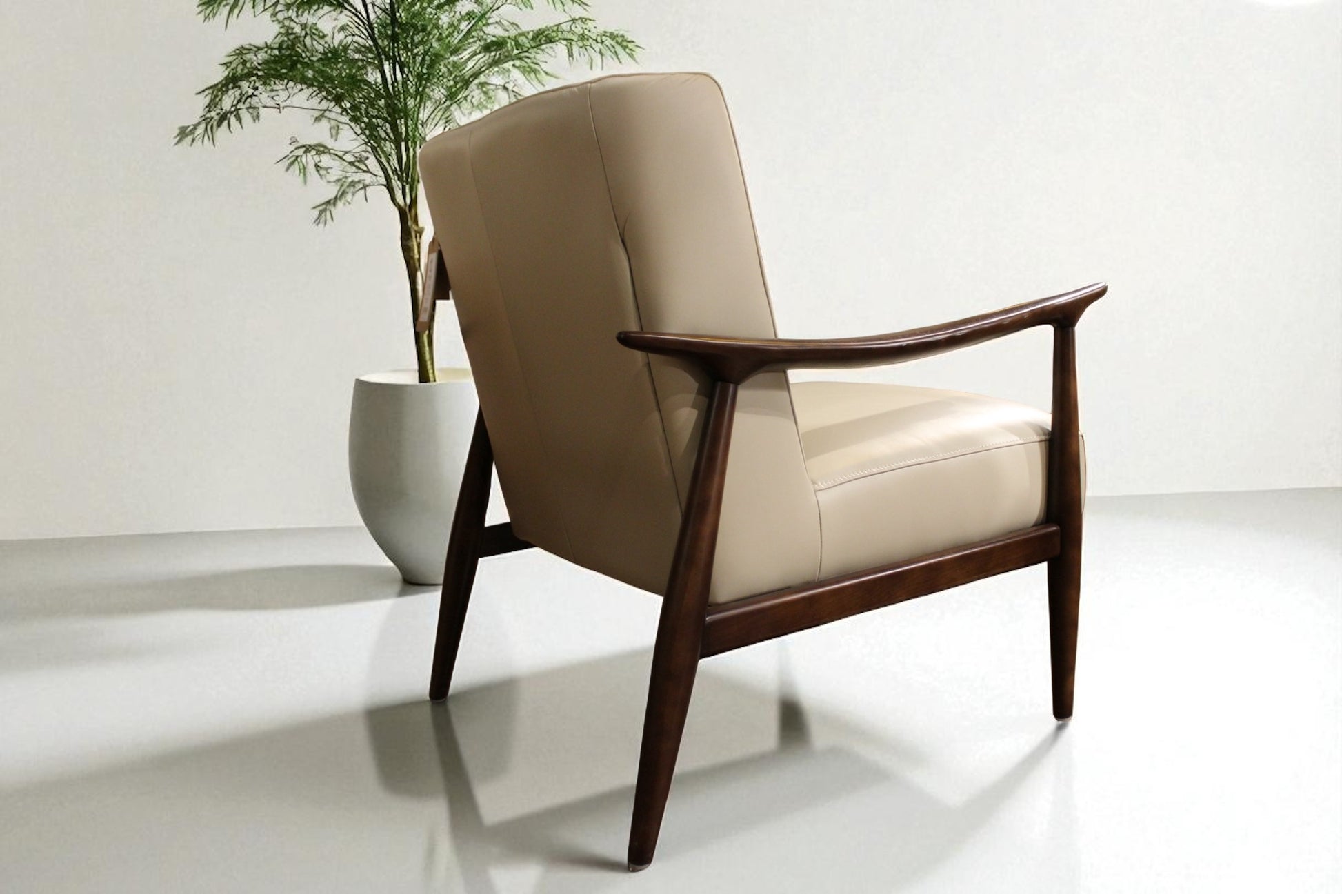 HLHF Eggshell Leather Accent Chair Accent Chairs Furniture Store Burlington Ontario Near Me 