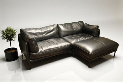 HLHF Novel Sofa and Ottoman - Black Living Furniture Store Burlington Ontario Near Me 
