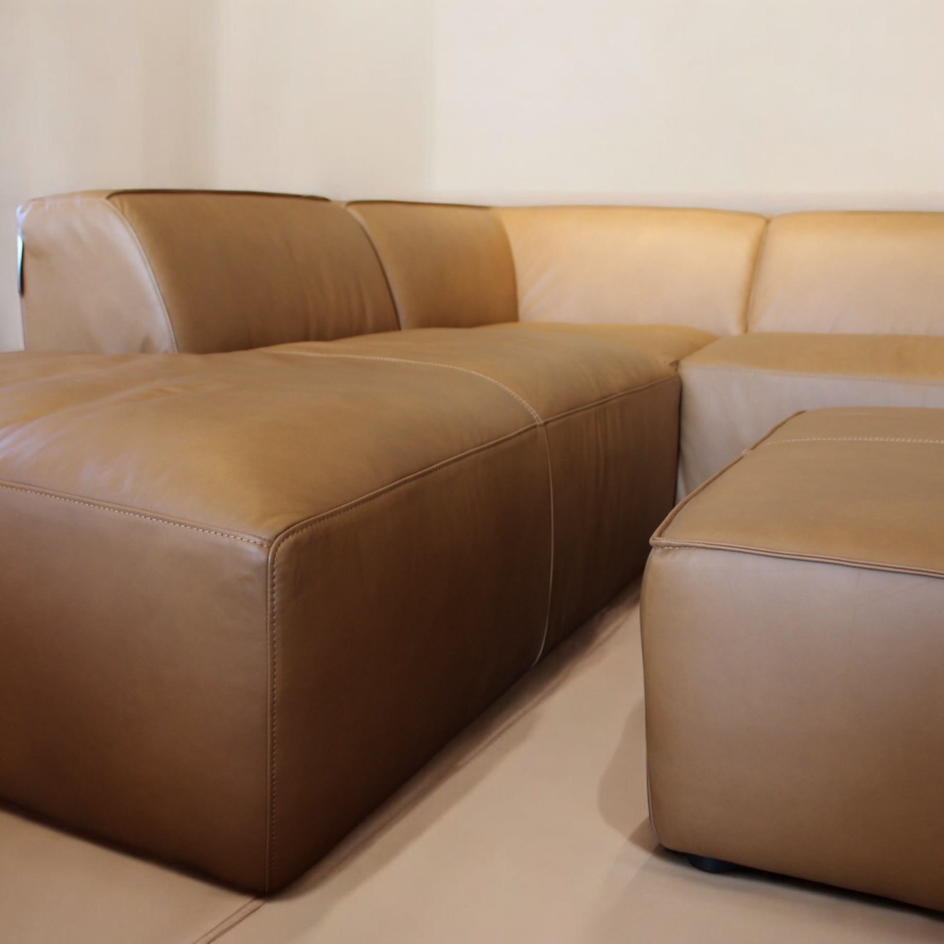 HLHF Oslo Antelope Leather Sectional Living Furniture Store Burlington Ontario Near Me 